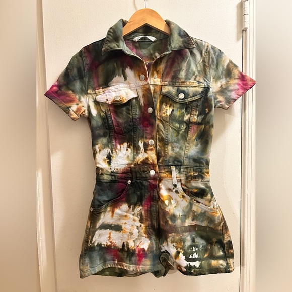 Hand Dyed Grateful Dead Inspired Jumpsuit - Picture 2 of 10